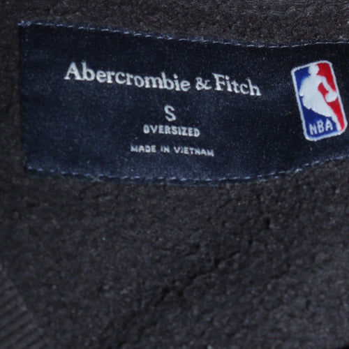 Abercrombie & Fitch Women Black Chicago Bulls Oversized Sweatshirt S