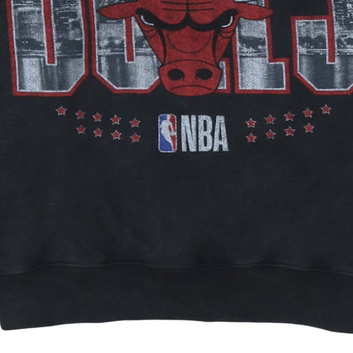 Abercrombie & Fitch Women Black Chicago Bulls Oversized Sweatshirt S