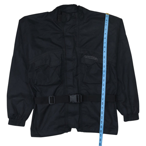 Richa Men's Black XS Waterproof Motorcycle Jacket with Belt