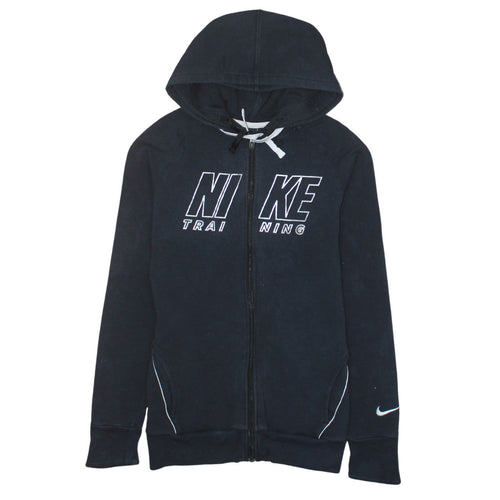 Nike Womens Black Dri-Fit Full Zip Hoodie Size S Training Sweatshirt