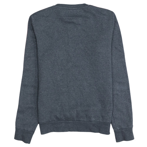 Adidas Womens Grey Orange Crew Neck Pullover Sweatshirt XS