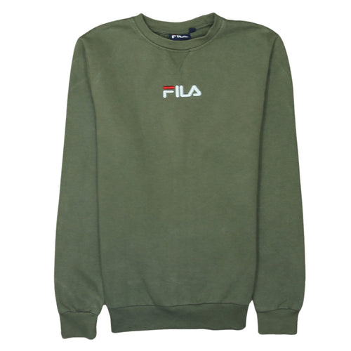 Fila Men’s Green Crew Neck Pullover Sweatshirt Size S