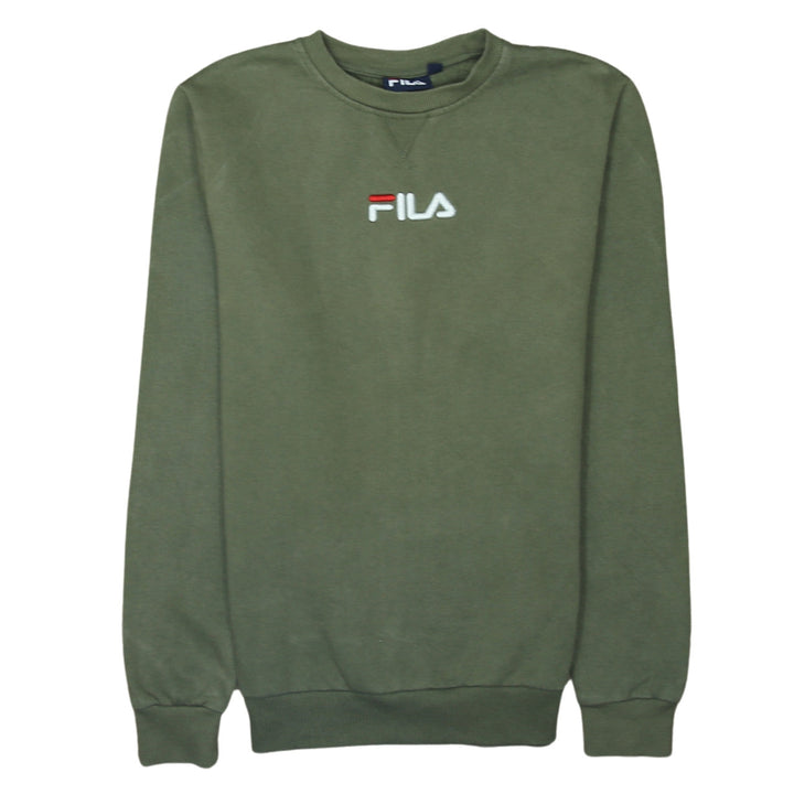 Fila Men’s Green Crew Neck Pullover Sweatshirt Size S