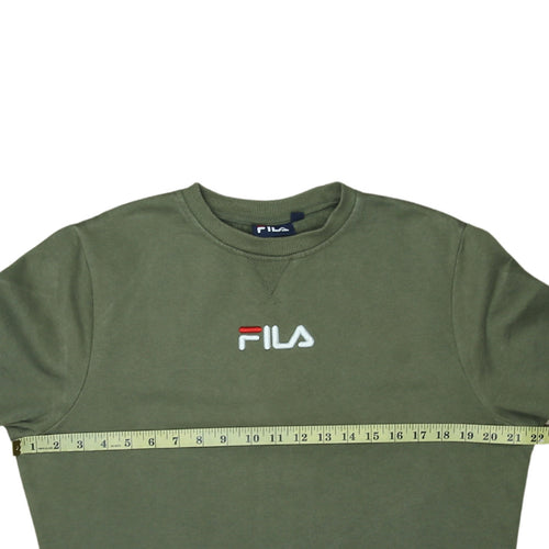 Fila Men’s Green Crew Neck Pullover Sweatshirt Size S