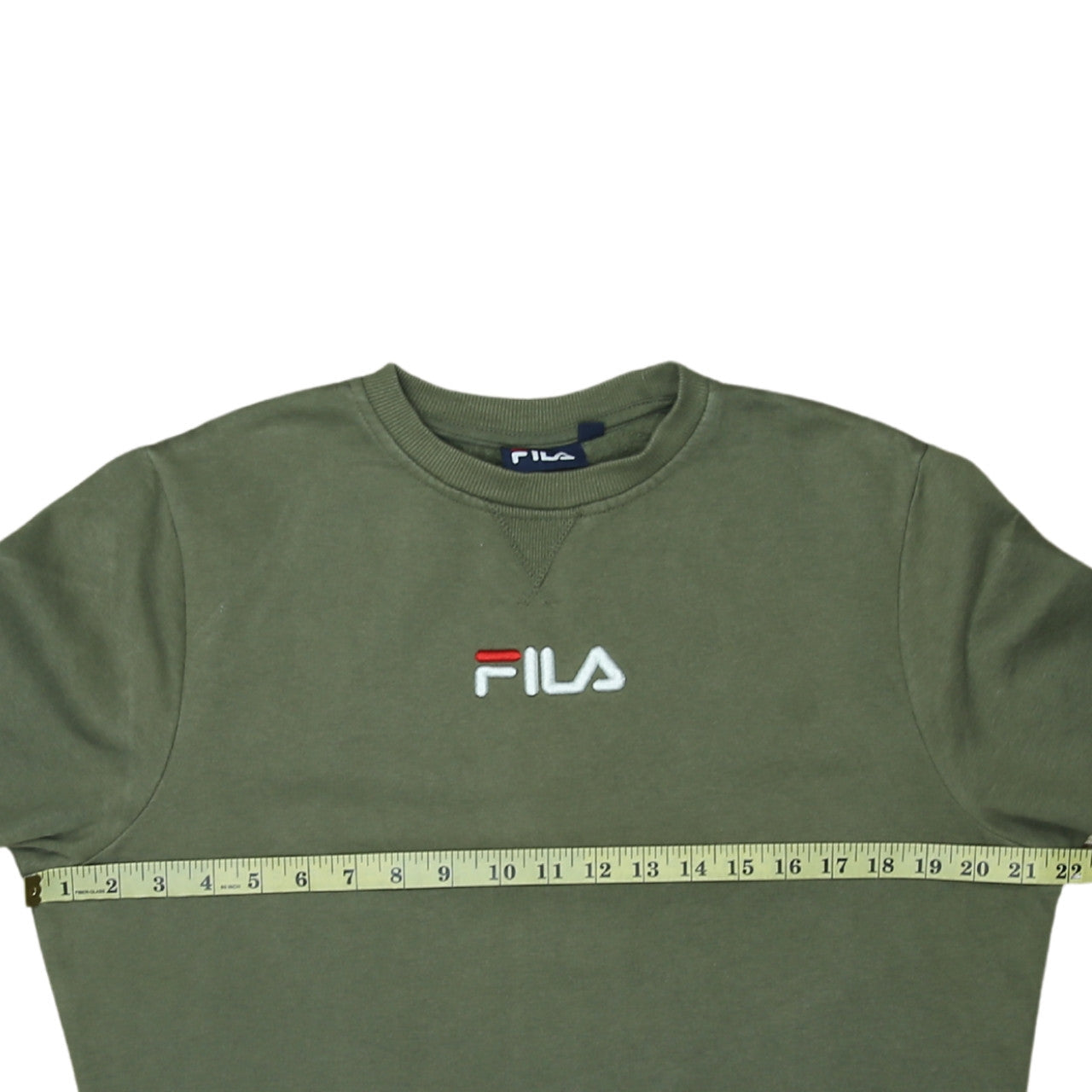 Fila Men’s Green Crew Neck Pullover Sweatshirt Size S