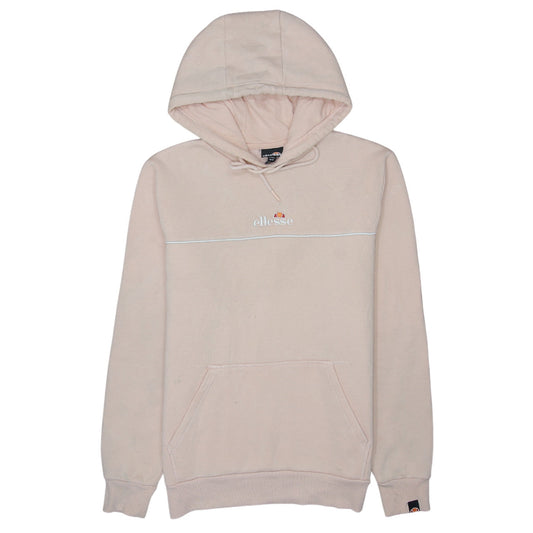 Ellesse Womens Beige Pullover Hoodie Medium Cotton Blend Logo Casual