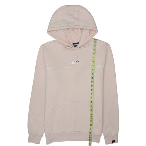 Ellesse Womens Beige Pullover Hoodie Medium Cotton Blend Logo Casual