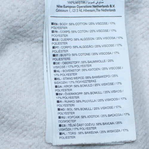 Nike Women Beige Crew Neck Pullover Sweatshirt Medium