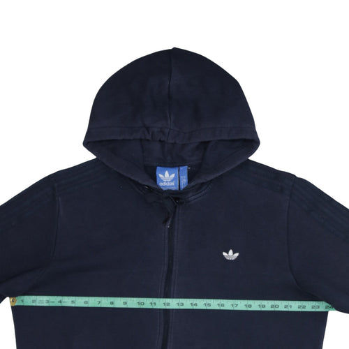 adidas Men's Blue Full Zip Hoodie Size L Classic Fleece Sweatshirt