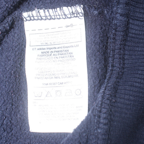 adidas Men's Blue Full Zip Hoodie Size L Classic Fleece Sweatshirt