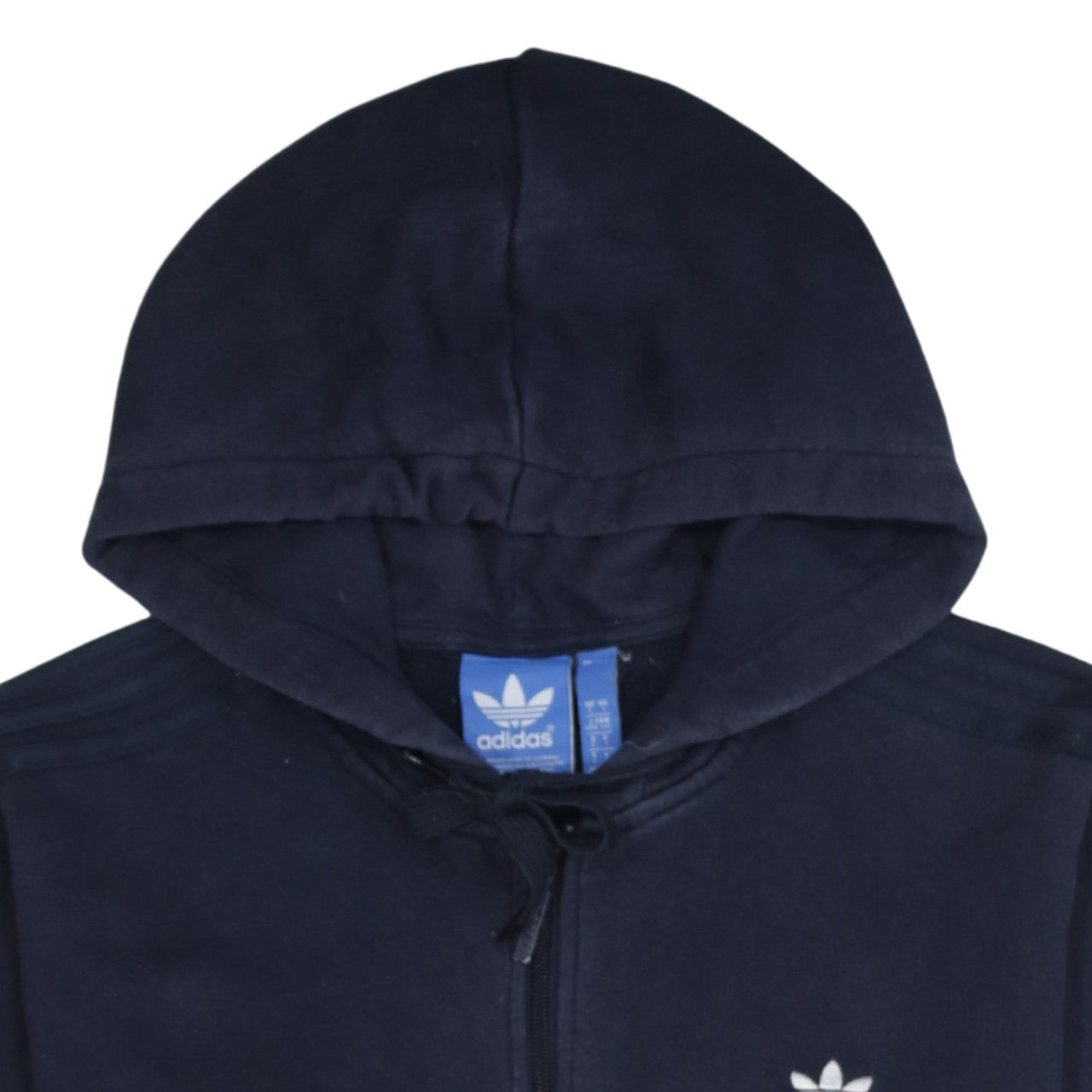 adidas Men's Blue Full Zip Hoodie Size L Classic Fleece Sweatshirt