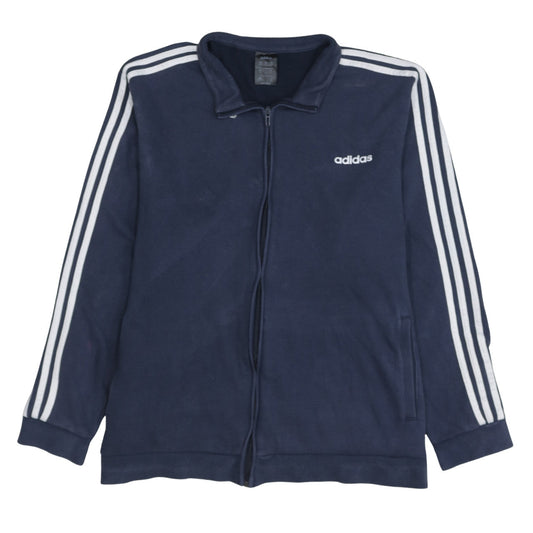 Adidas Men's Blue 2XL Track Jacket Full Zip Fleece Sportswear
