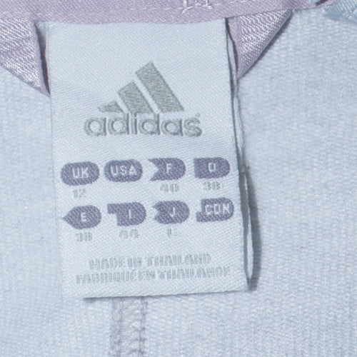 Adidas Women's Grey Track Jacket Size 12 Full Zip Sports Top