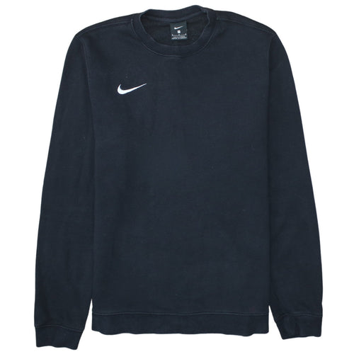 Nike Men's Black Pullover Sweatshirt M Crew Neck Fleece Logo