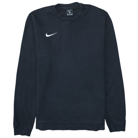 Nike Men's Black Pullover Sweatshirt M Crew Neck Fleece Logo