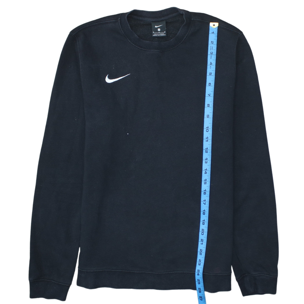 Nike Men's Black Pullover Sweatshirt M Crew Neck Fleece Logo