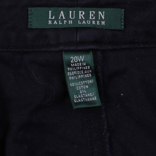 Ralph Lauren Women’s Black Plus Size 20 Chino Cotton Trousers