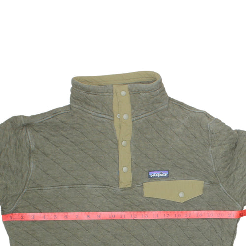 Patagonia Men's Green Quilted Henley Sweatshirt Size M