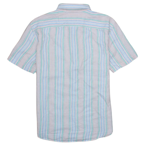 Levi's Men's Multicoloured Striped Short Sleeve Button-Up Shirt M