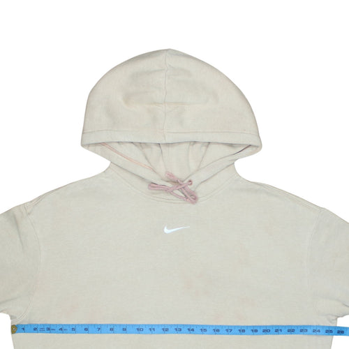Nike Women Beige Pullover Hoodie Small Hooded Sweatshirt