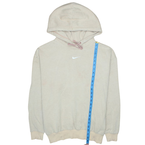 Nike Women Beige Pullover Hoodie Small Hooded Sweatshirt