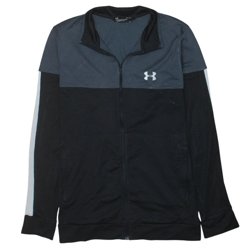 Under Armour Men's Black Track Jacket Size L Sports Zip Top
