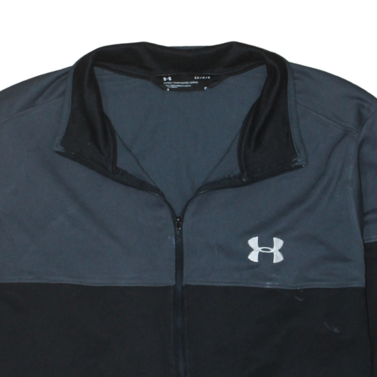 Under Armour Men's Black Track Jacket Size L Sports Zip Top
