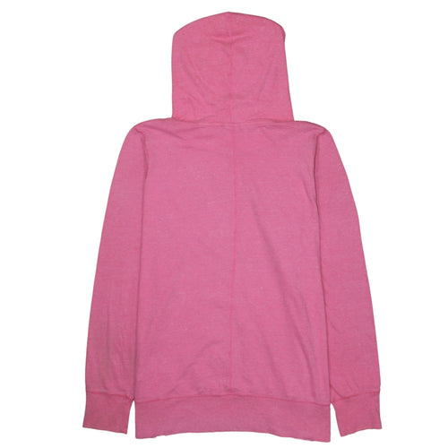 Nike Womens Pink Pullover Hoodie 1X Logo Print Cotton Blend