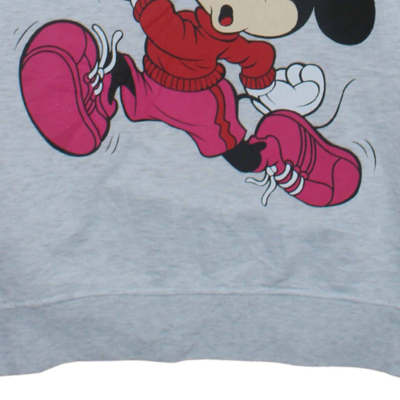 Disney Women's Grey Mickey Hoodie Size S 10/12 Pullover Graphic Print