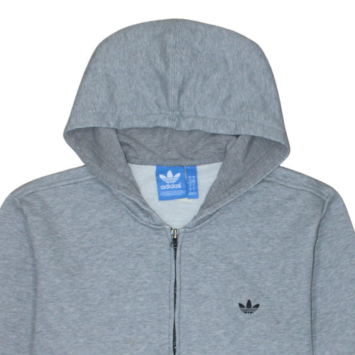 adidas Men Grey Full Zip Hoodie L Regular Fit Sportswear