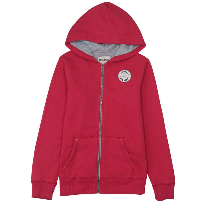 Converse Girls Red Full Zip Hoodie XL 13-15 Years Cotton Blend All Star