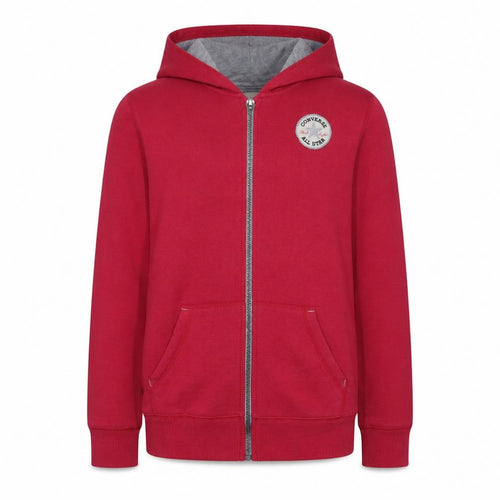 Converse Girls Red Full Zip Hoodie XL 13-15 Years Cotton Blend All Star
