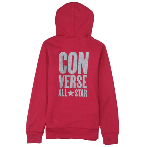 Converse Girls Red Full Zip Hoodie XL 13-15 Years Cotton Blend All Star
