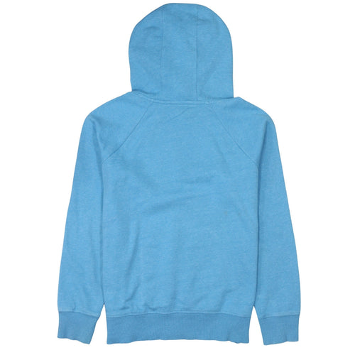 Under Armour Women Blue Pullover Hoodie Small Cotton Blend Logo