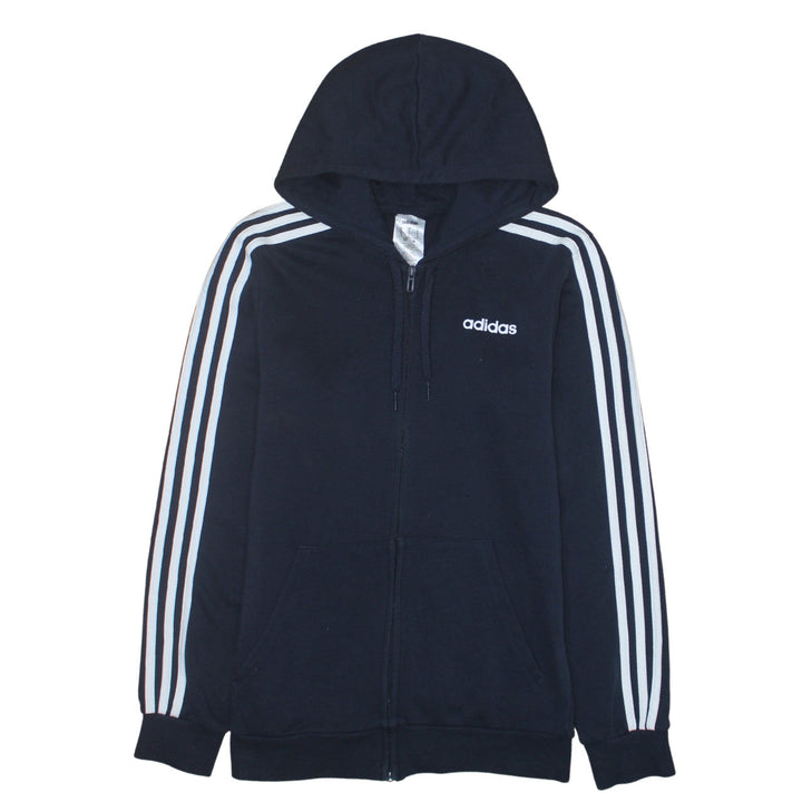 Adidas Men's Black Full Zip Hoodie S Sportswear Fleece Jacket