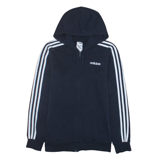 Adidas Men's Black Full Zip Hoodie S Sportswear Fleece Jacket