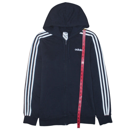 Adidas Men's Black Full Zip Hoodie S Sportswear Fleece Jacket