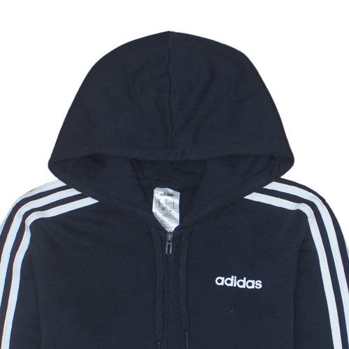 Adidas Men's Black Full Zip Hoodie S Sportswear Fleece Jacket