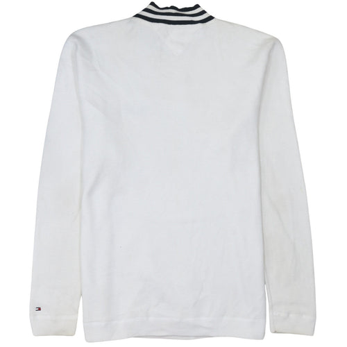 Tommy Hilfiger Men's White Mock Neck Cotton Pullover Jumper L