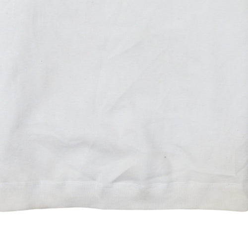 Tommy Hilfiger Men's White Mock Neck Cotton Pullover Jumper L