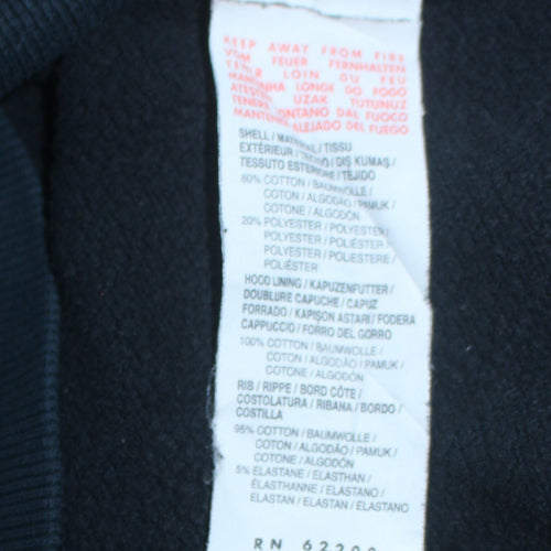Puma Women's Black Pullover Hoodie Small Cotton Blend Logo Sweatshirt