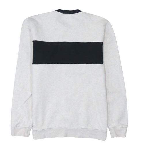 adidas Mens Grey Crew Neck Pullover Sweatshirt M Logo Sportswear