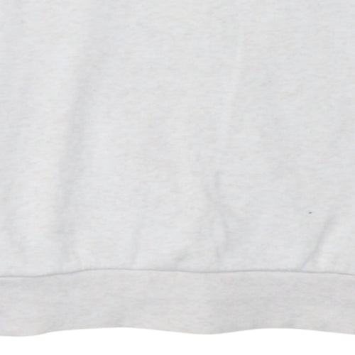 adidas Mens Grey Crew Neck Pullover Sweatshirt M Logo Sportswear