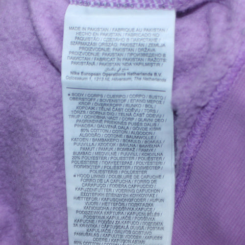 Nike Womens Lilac Pullover Hoodie Medium Cotton Blend Sweatshirt