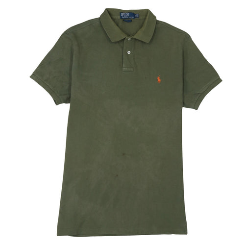 Ralph Lauren Men's Green Custom Fit Polo Shirt XL Cotton Classic Style