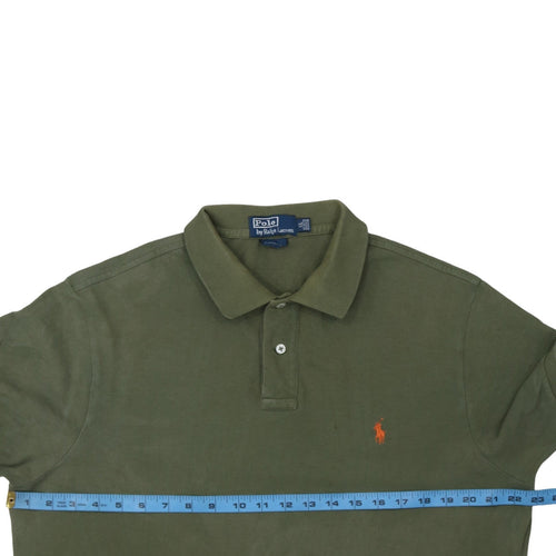 Ralph Lauren Men's Green Custom Fit Polo Shirt XL Cotton Classic Style