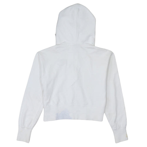 Champion Women's White XS Full Zip Hoodie Cotton Logo Sweatshirt