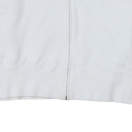 Champion Women's White XS Full Zip Hoodie Cotton Logo Sweatshirt