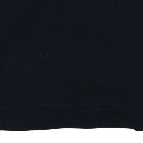 Adidas Men's Black Small Crew Neck Pullover Sweatshirt