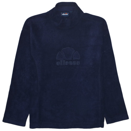 Ellesse Womens Navy Blue Fleece Pullover Sweatshirt Size S